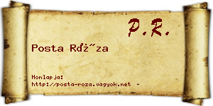Posta Róza névjegykártya